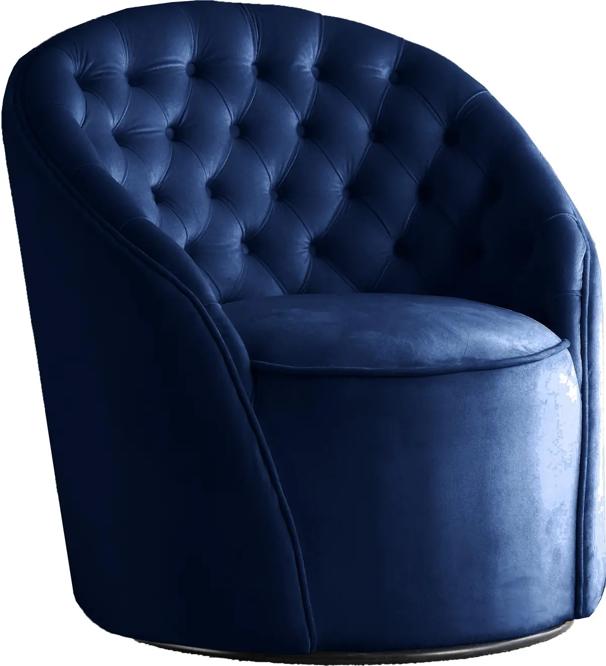 Alessio Navy Velvet Accent Chair 1