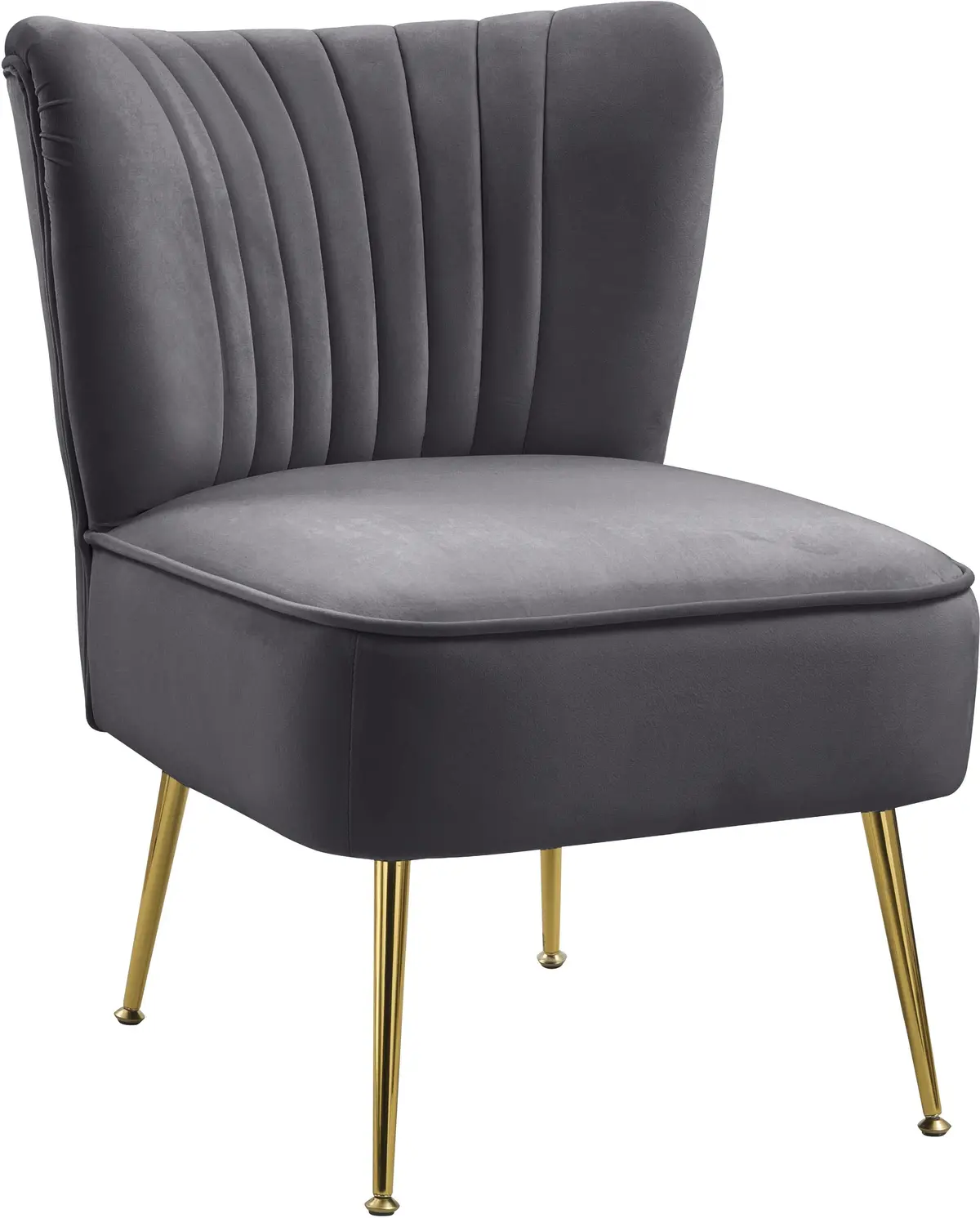 Tess Grey Velvet Accent Chair 1