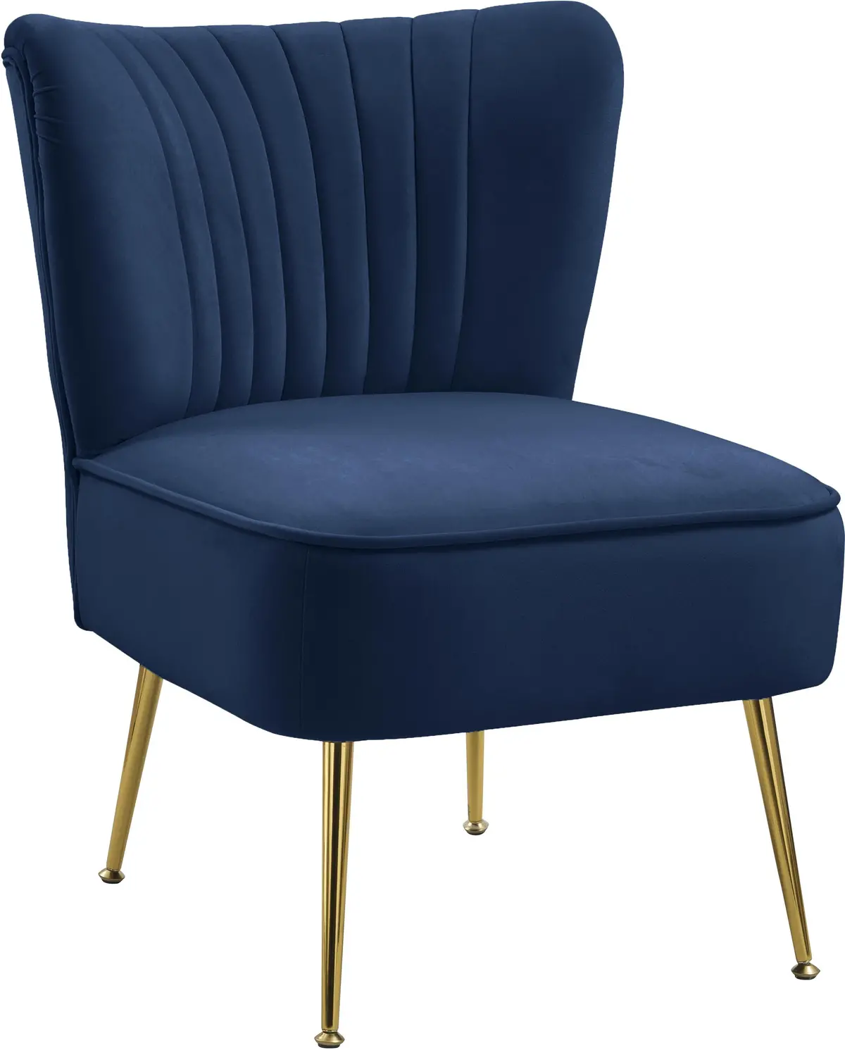 Tess Navy Velvet Accent Chair 1
