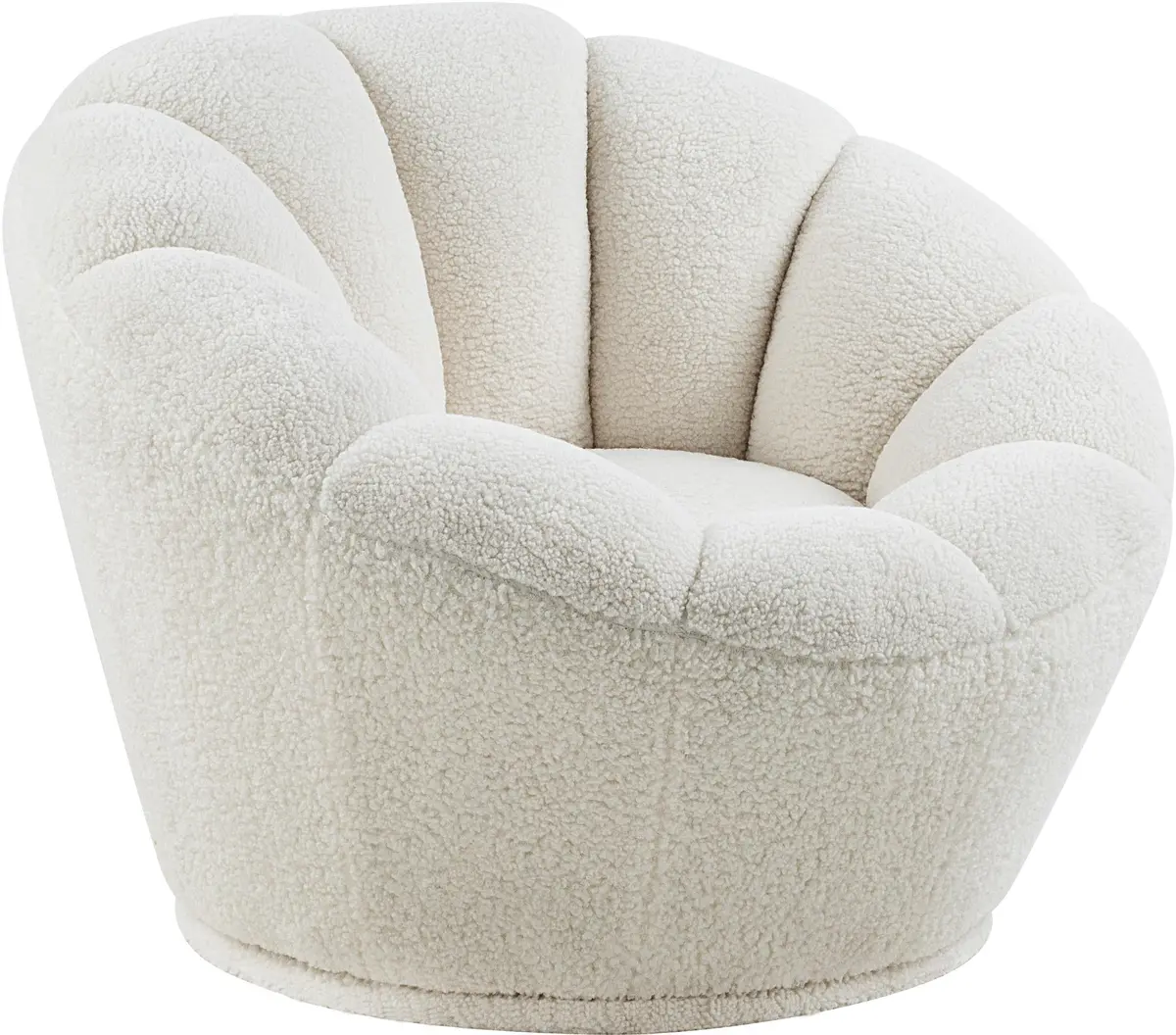 Dream White Faux Sheepskin Fur Accent Chair 1