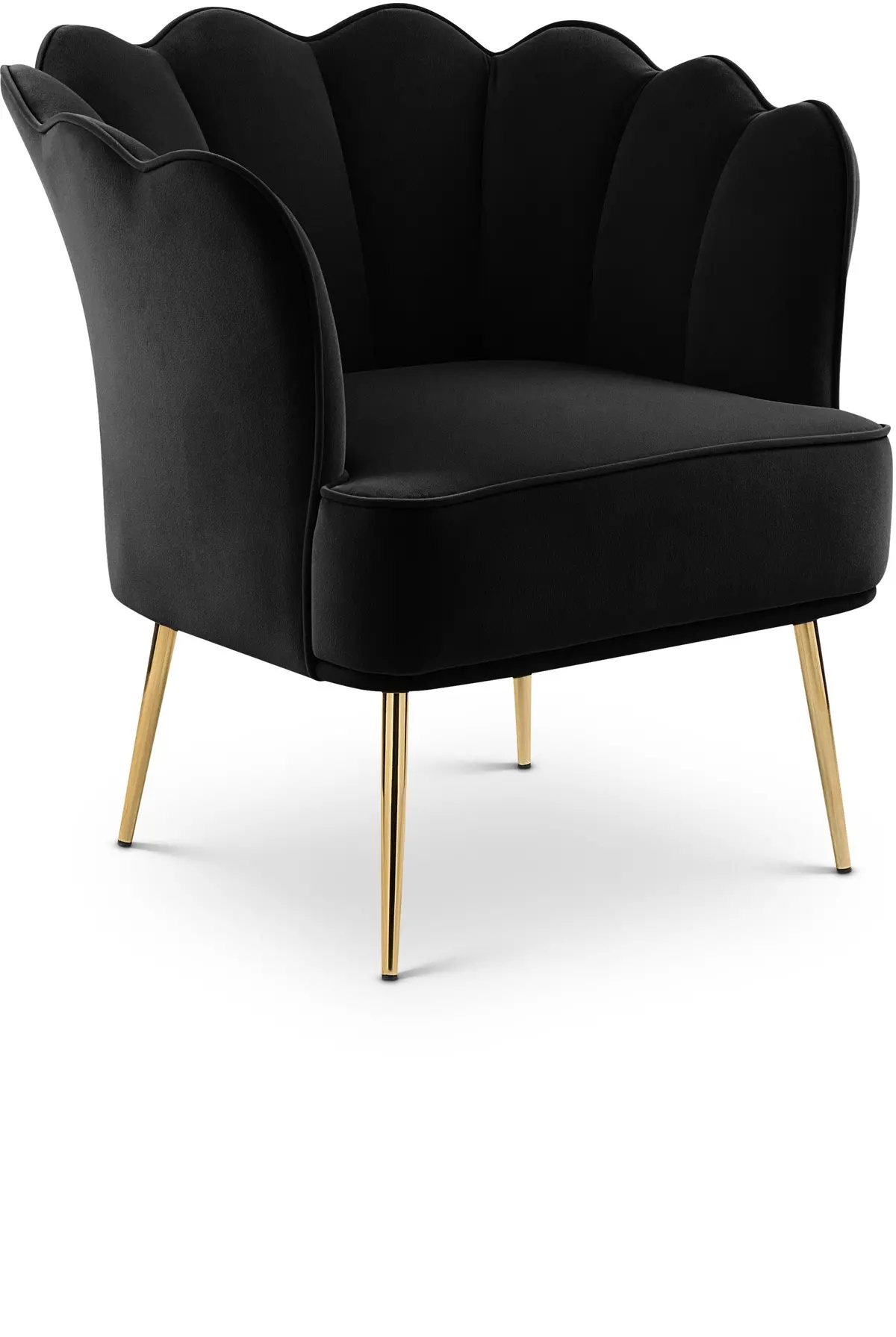 Jester Black Velvet Accent Chair 1