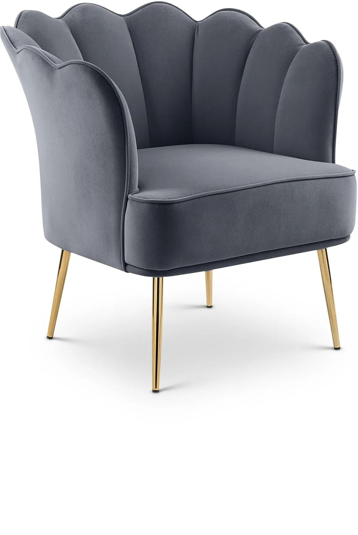 Jester Grey Velvet Accent Chair 1