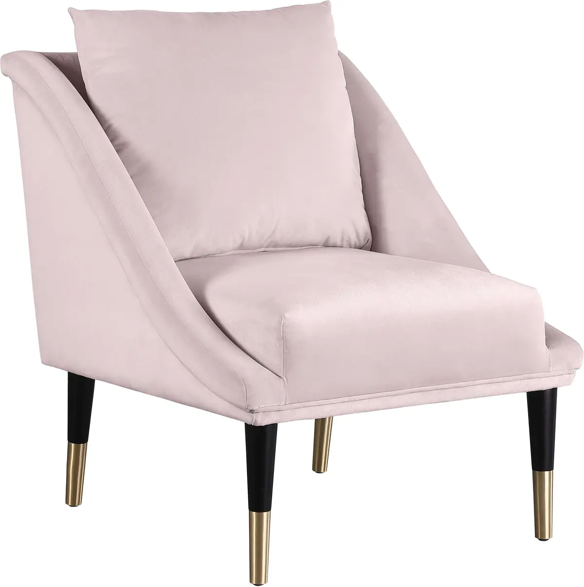 Elegante Pink Velvet Accent Chair 1