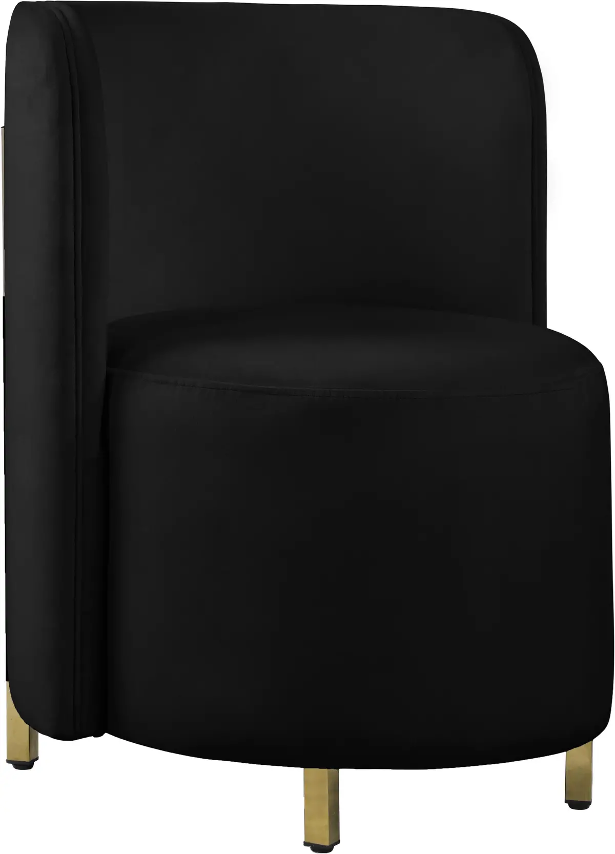 Rotunda Black Velvet Accent Chair 1