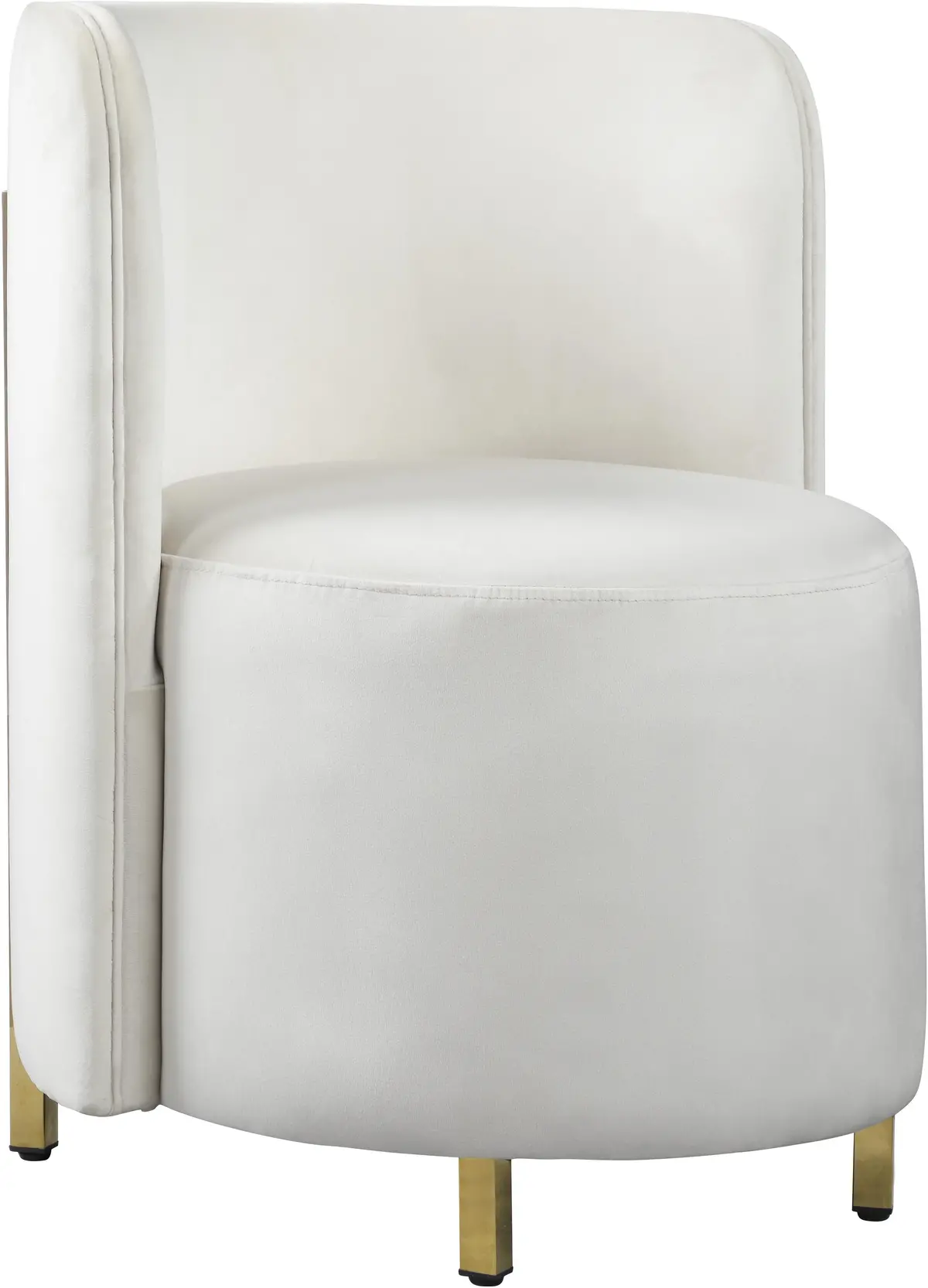 Rotunda Cream Velvet Accent Chair 1