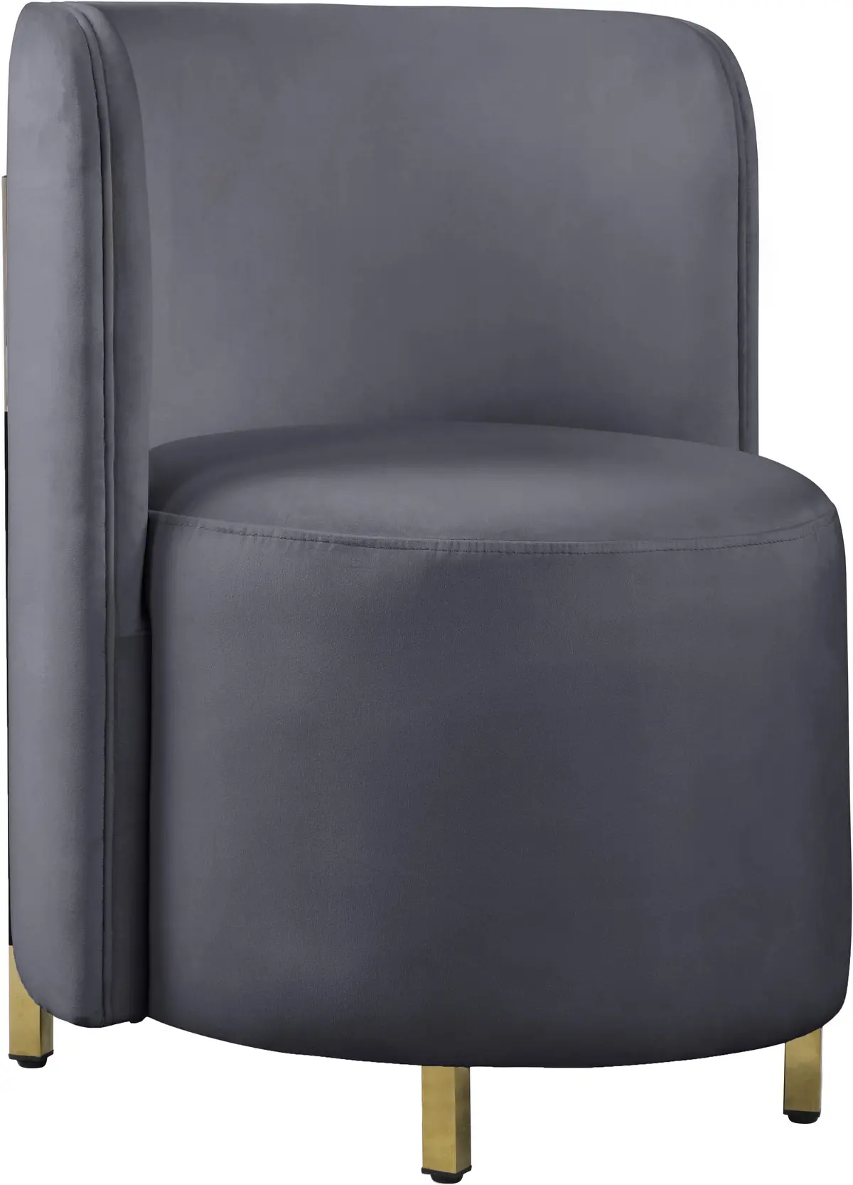 Rotunda Grey Velvet Accent Chair 1