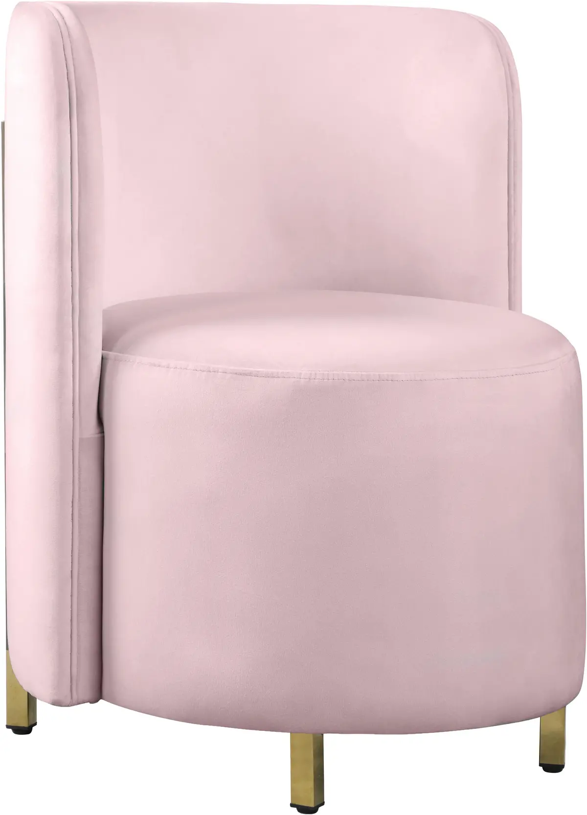 Rotunda Pink Velvet Accent Chair 1