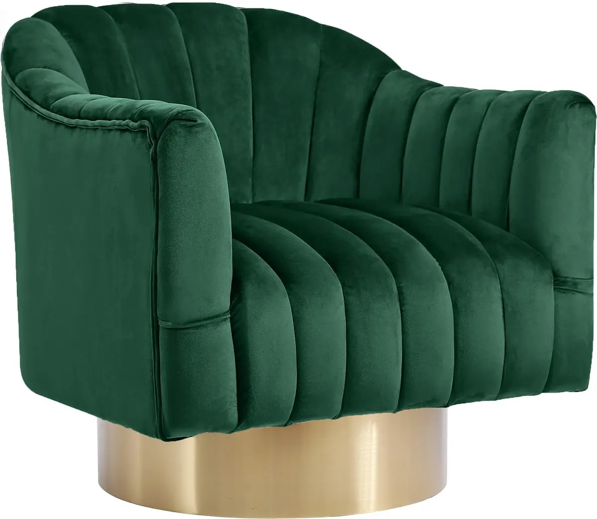 Farrah Green Velvet Accent Chair 1