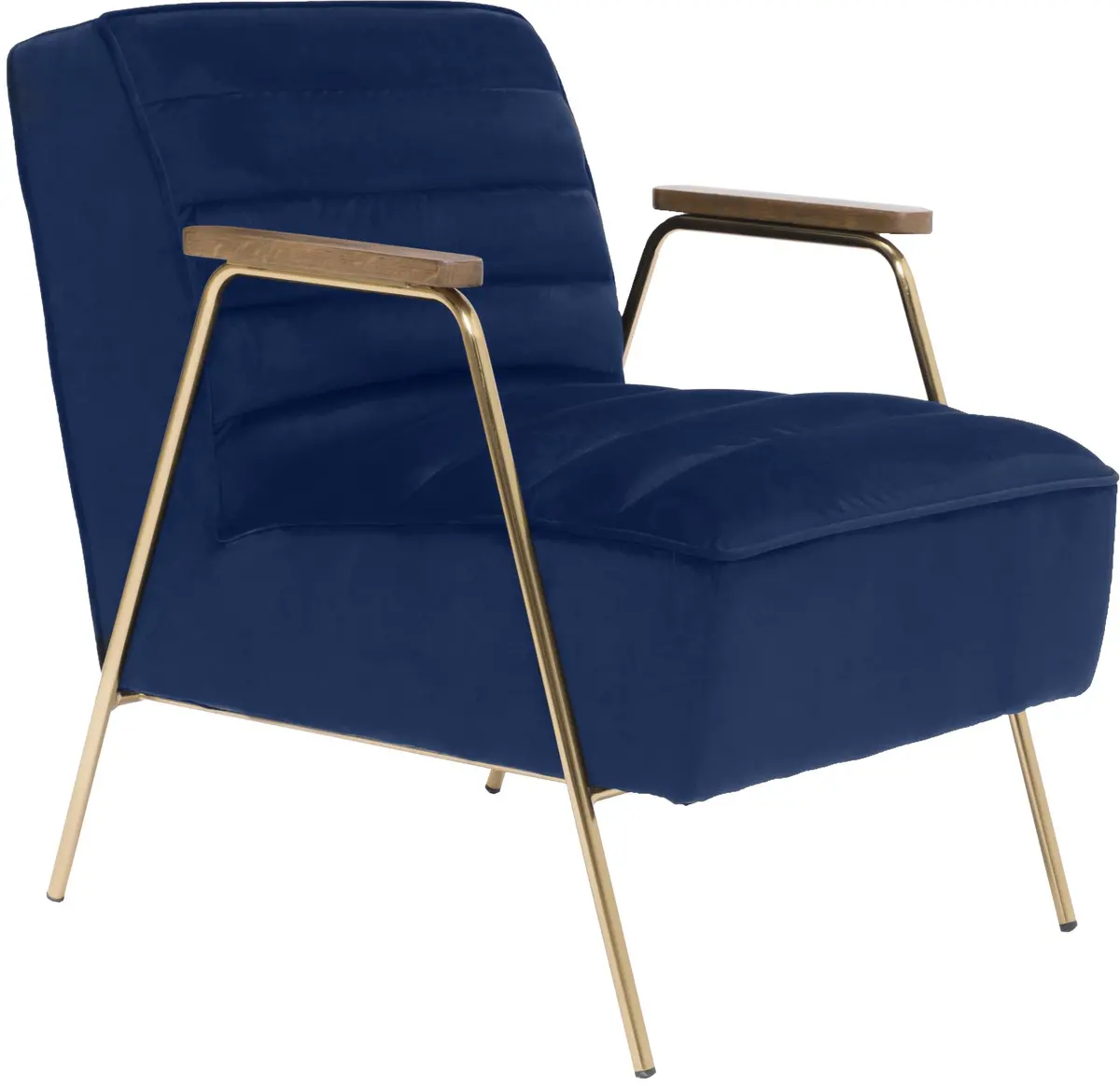 Woodford Navy Velvet Accent Chair 1