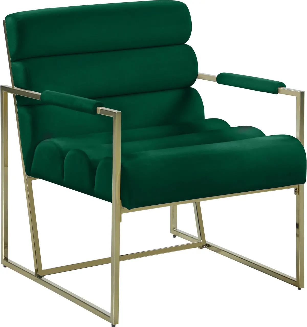 Wayne Green Velvet Accent Chair 1