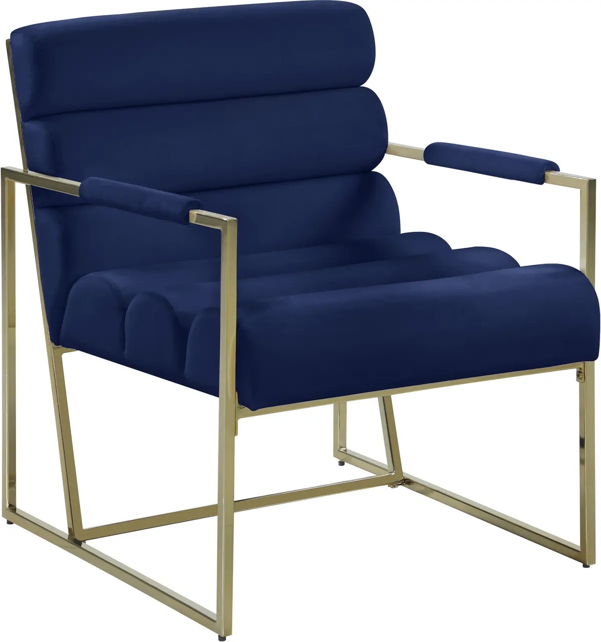 Wayne Navy Velvet Accent Chair 1