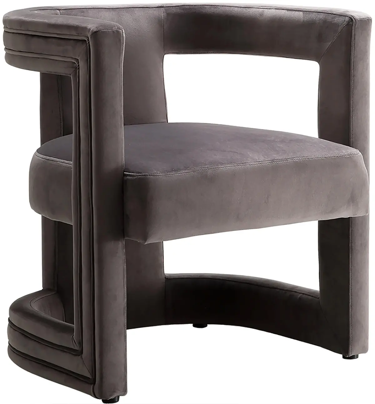Blair Grey Velvet Accent Chair 1
