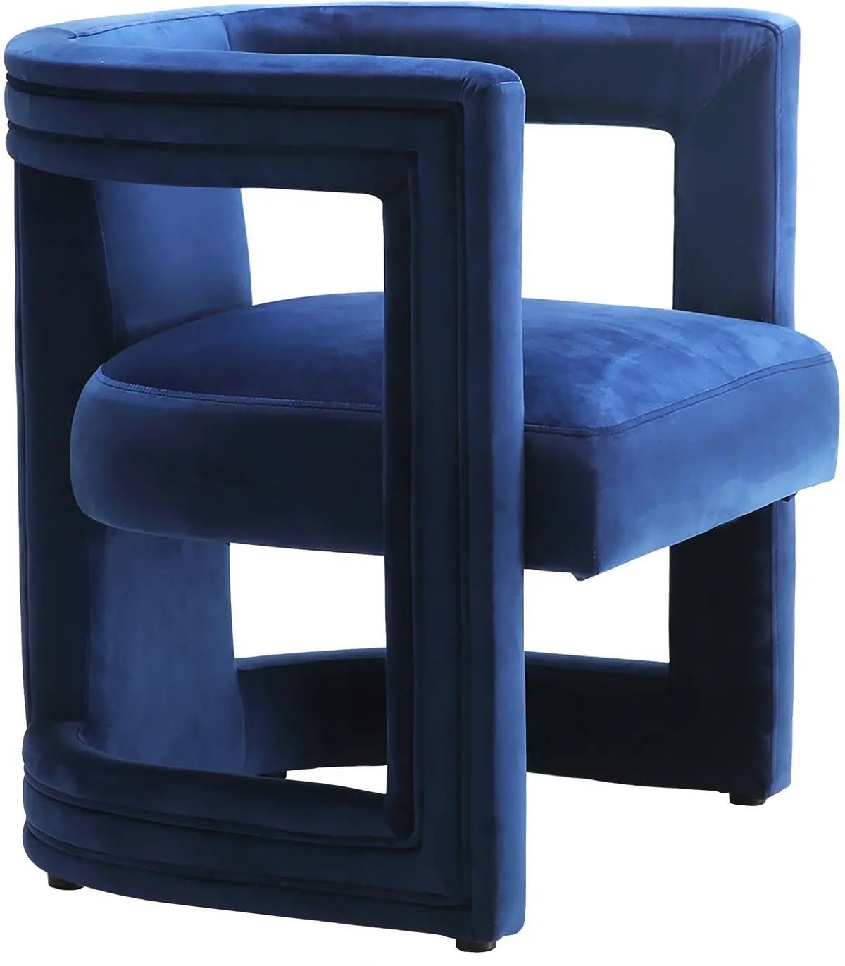 Blair Navy Velvet Accent Chair 1