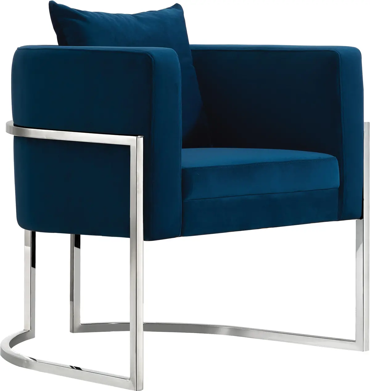 Pippa Navy Velvet Accent Chair 1
