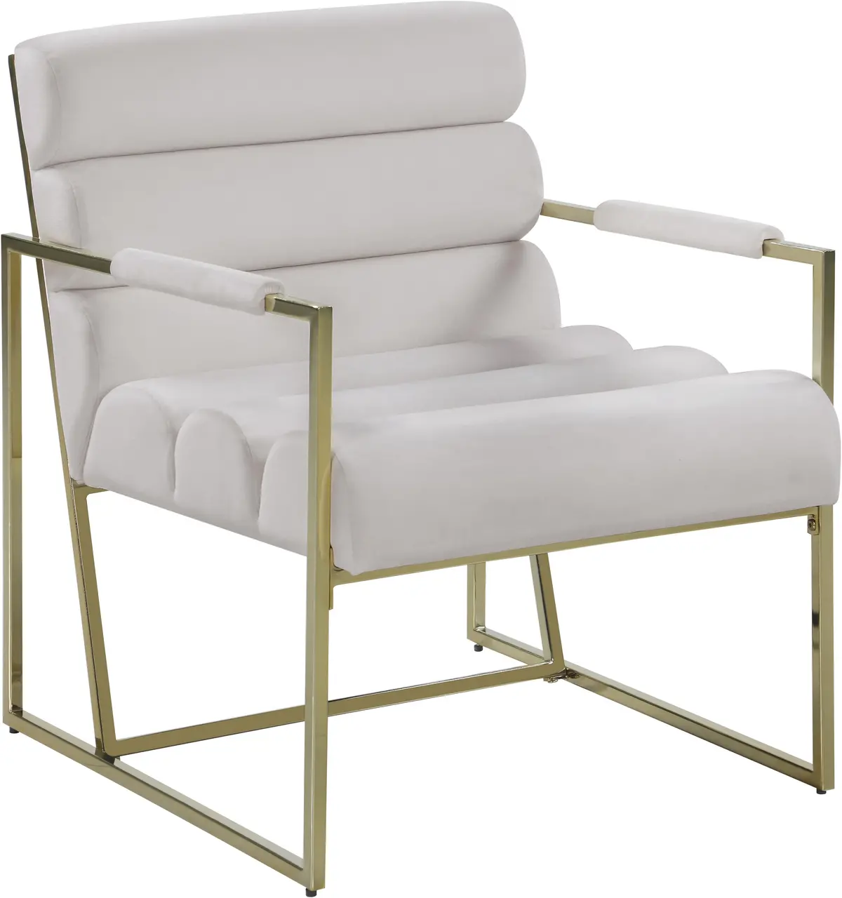 Wayne Cream Velvet Accent Chair 1