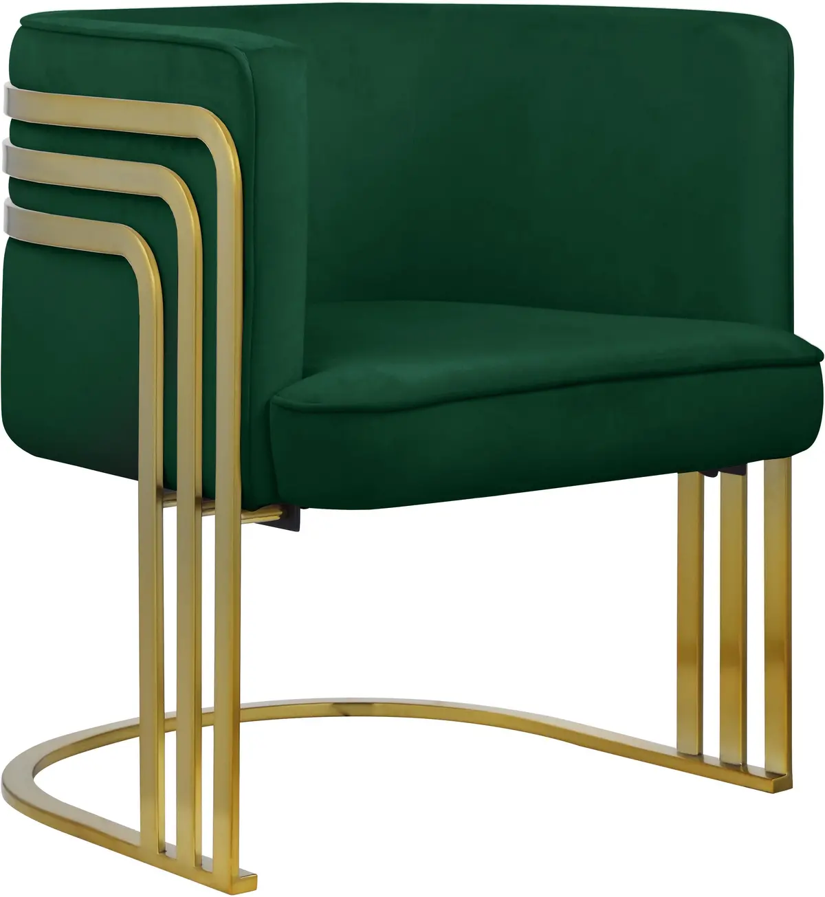 Rays Green Velvet Accent Chair 1