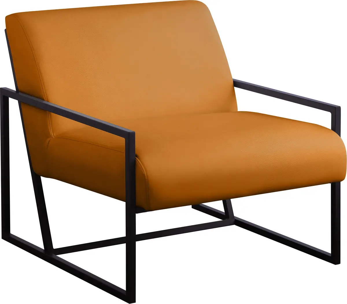 Industry Cognac Faux Leather Accent Chair 1