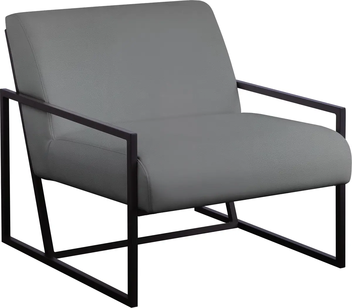 Industry Grey Faux Leather Accent Chair 1