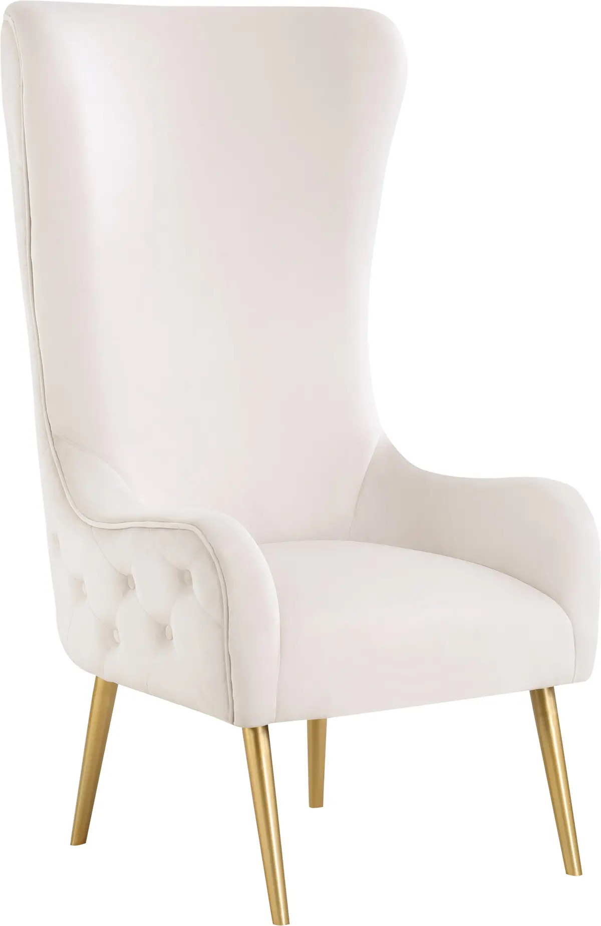 Alexander Cream Velvet Accent Chair 1