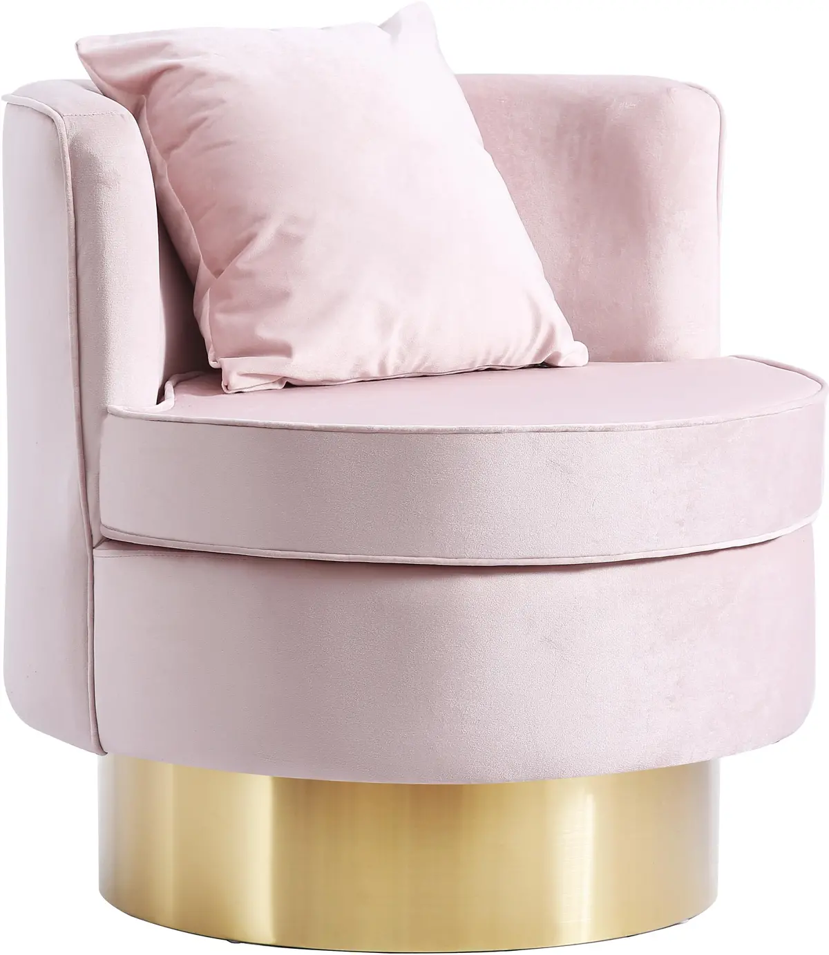 Kendra Pink Velvet Accent Chair 1