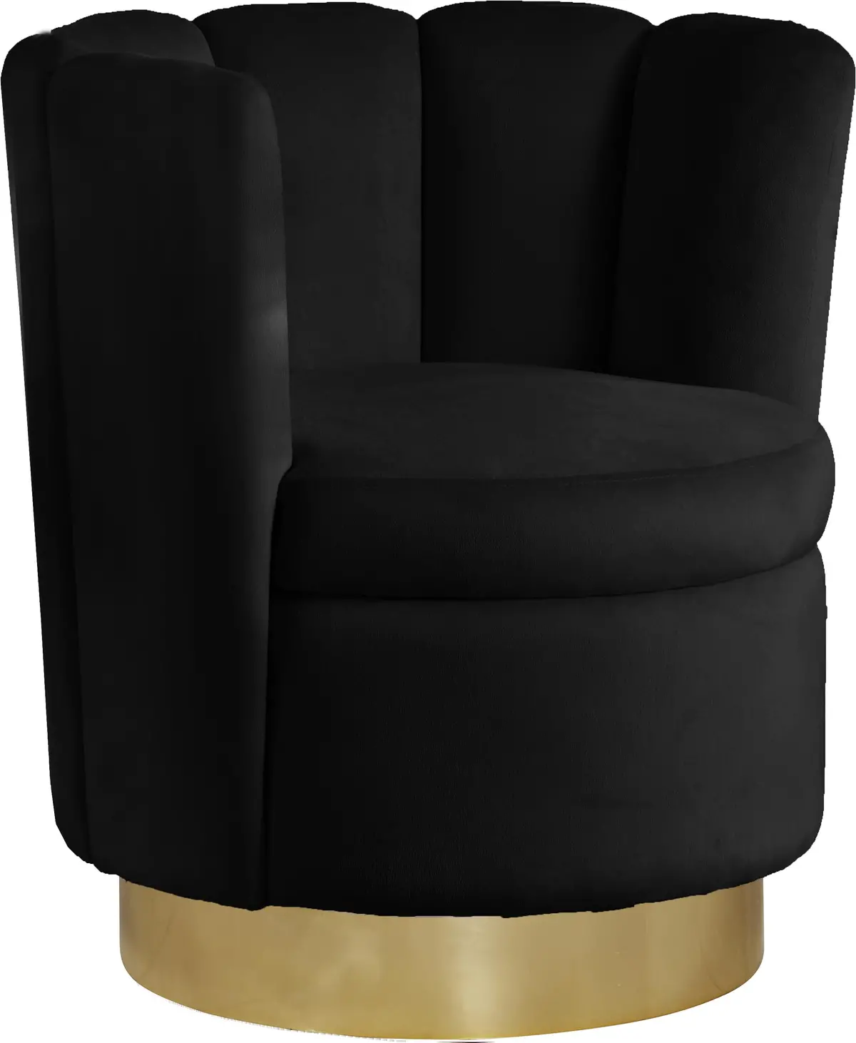 Lily Black Velvet Accent Chair 1