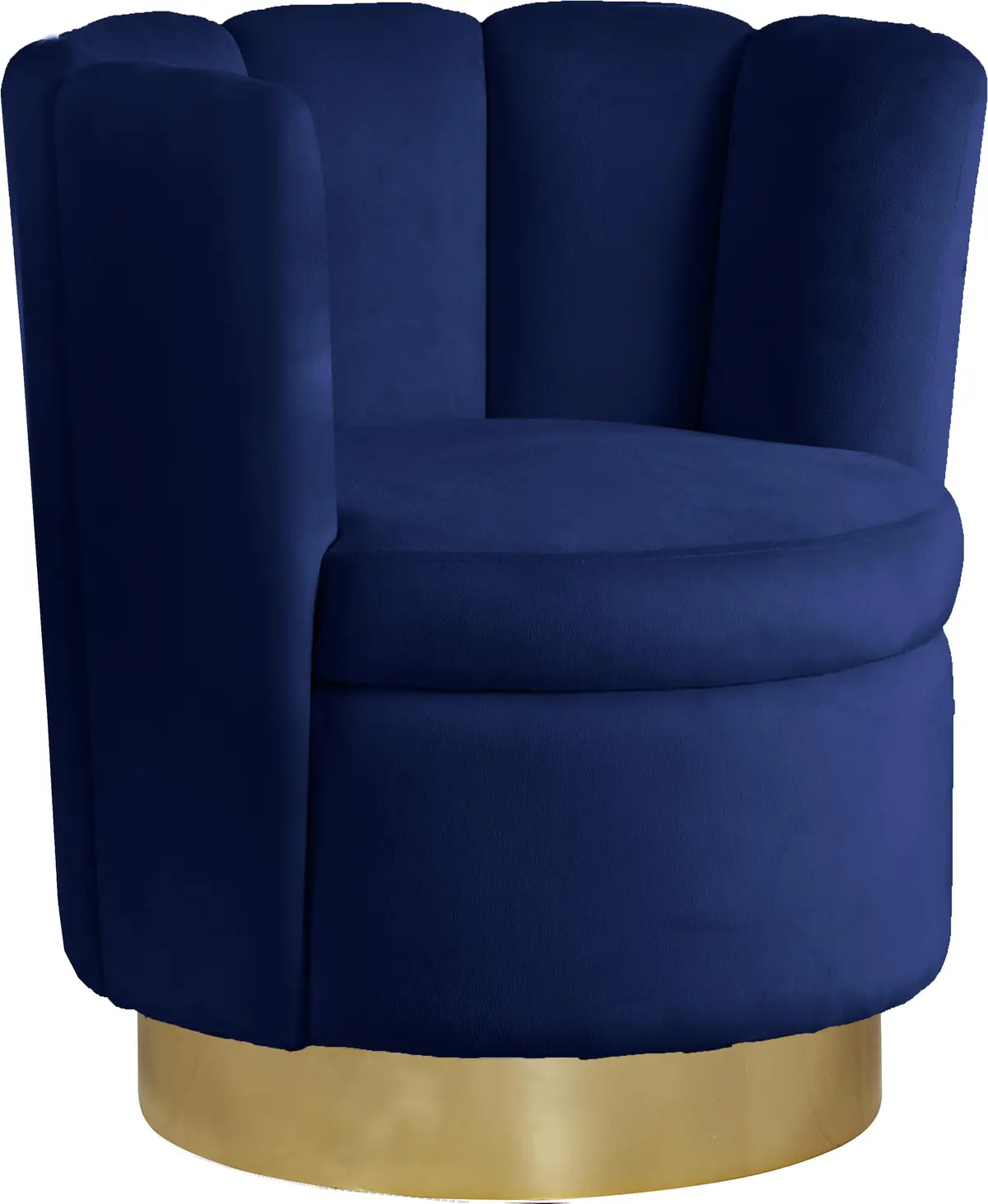 Lily Navy Velvet Accent Chair 1