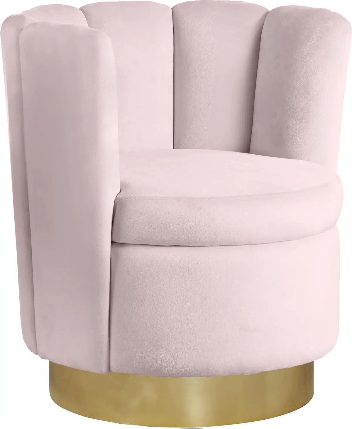 Lily Pink Velvet Accent Chair 1