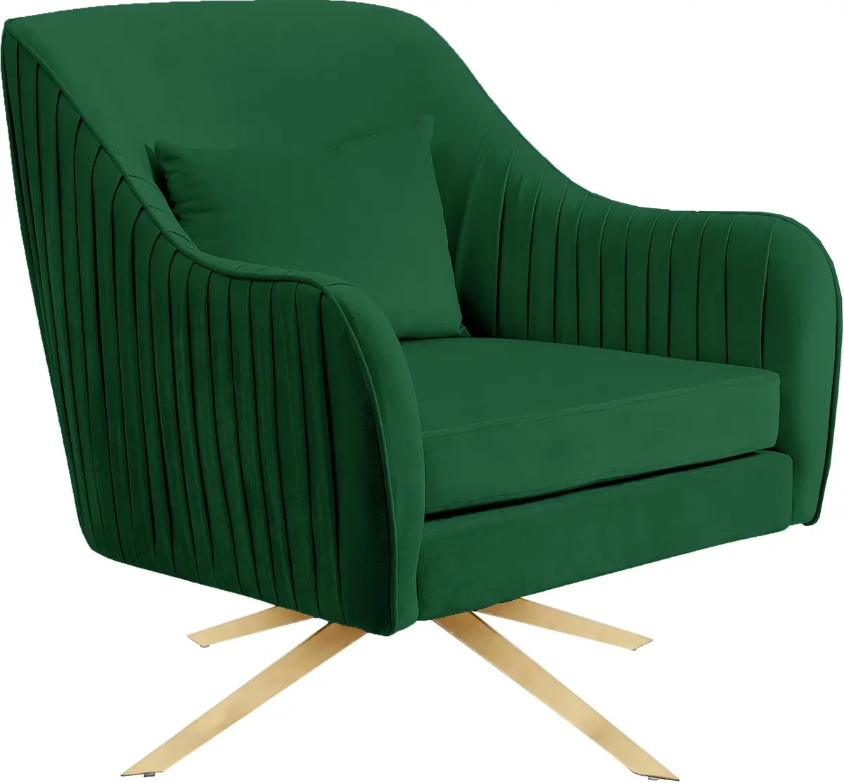 Paloma Green Velvet Accent Chair 1