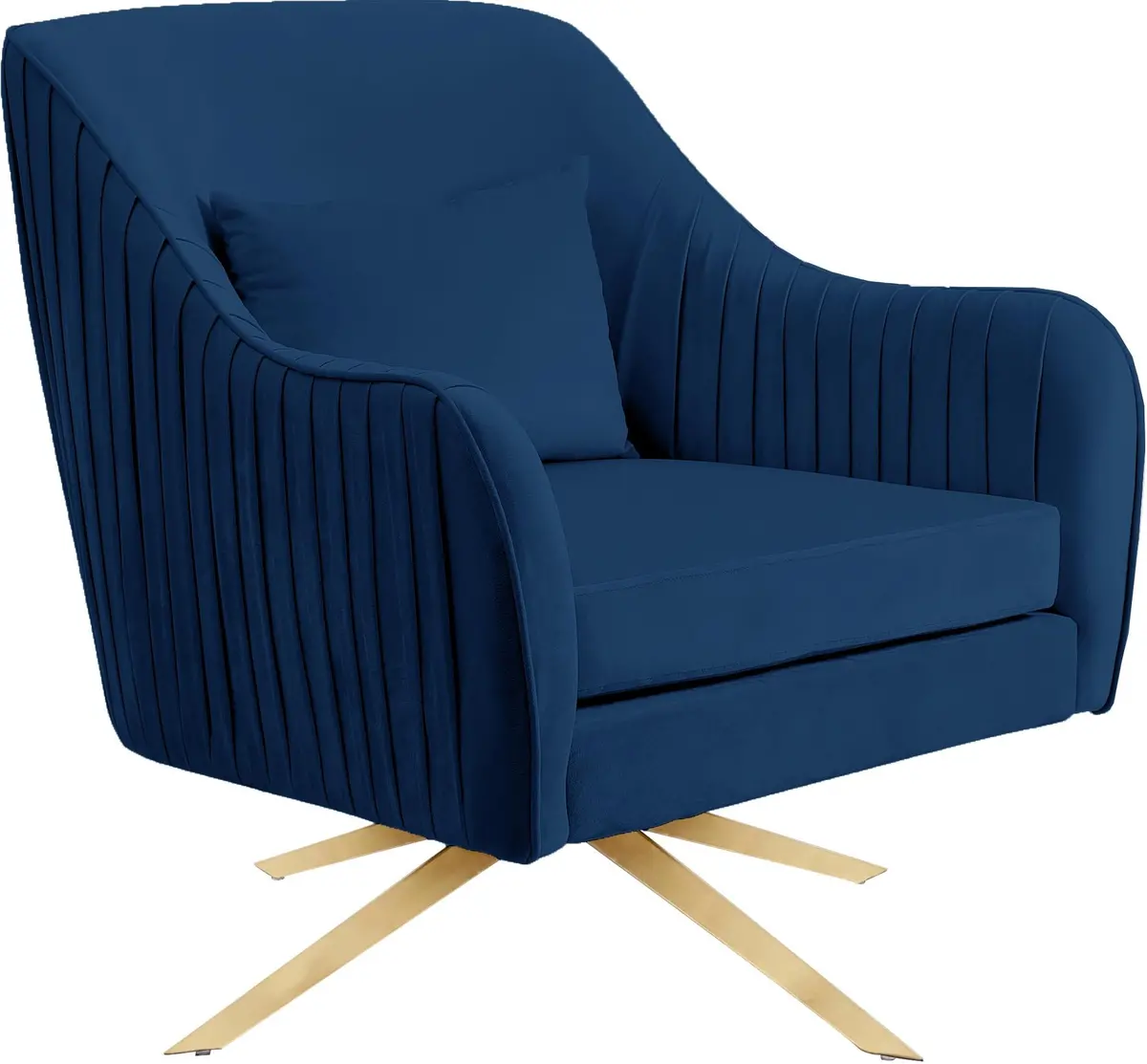 Paloma Navy Velvet Accent Chair 1