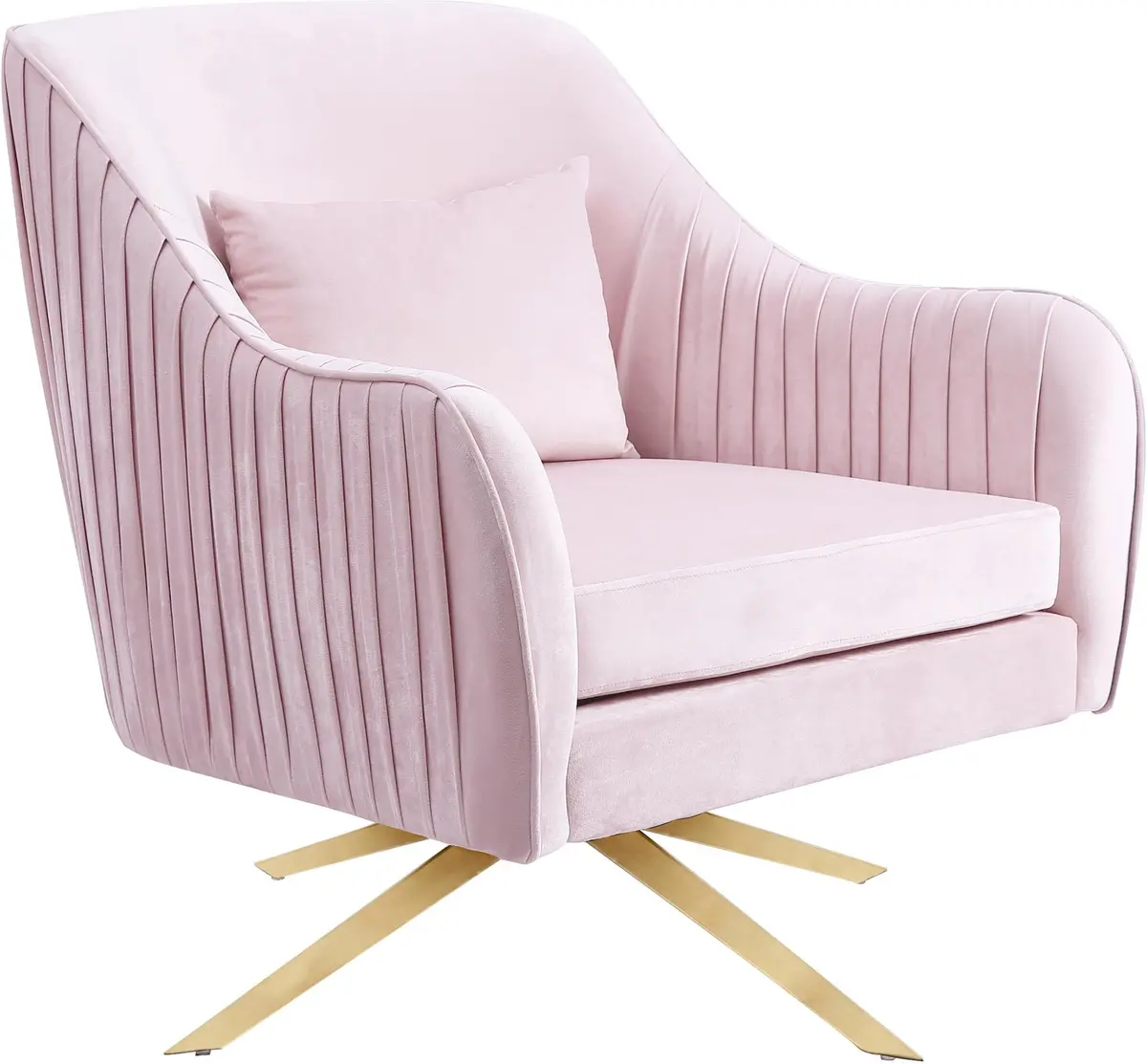 Paloma Pink Velvet Accent Chair 1