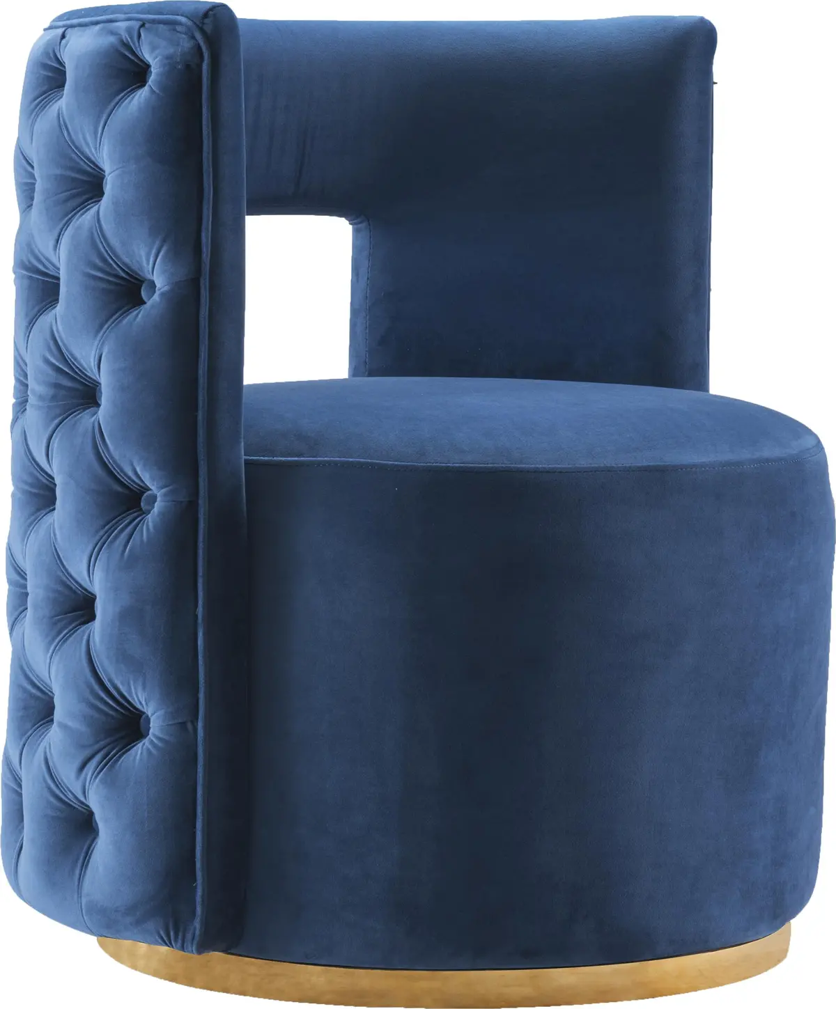 Theo Navy Velvet Accent Chair 1