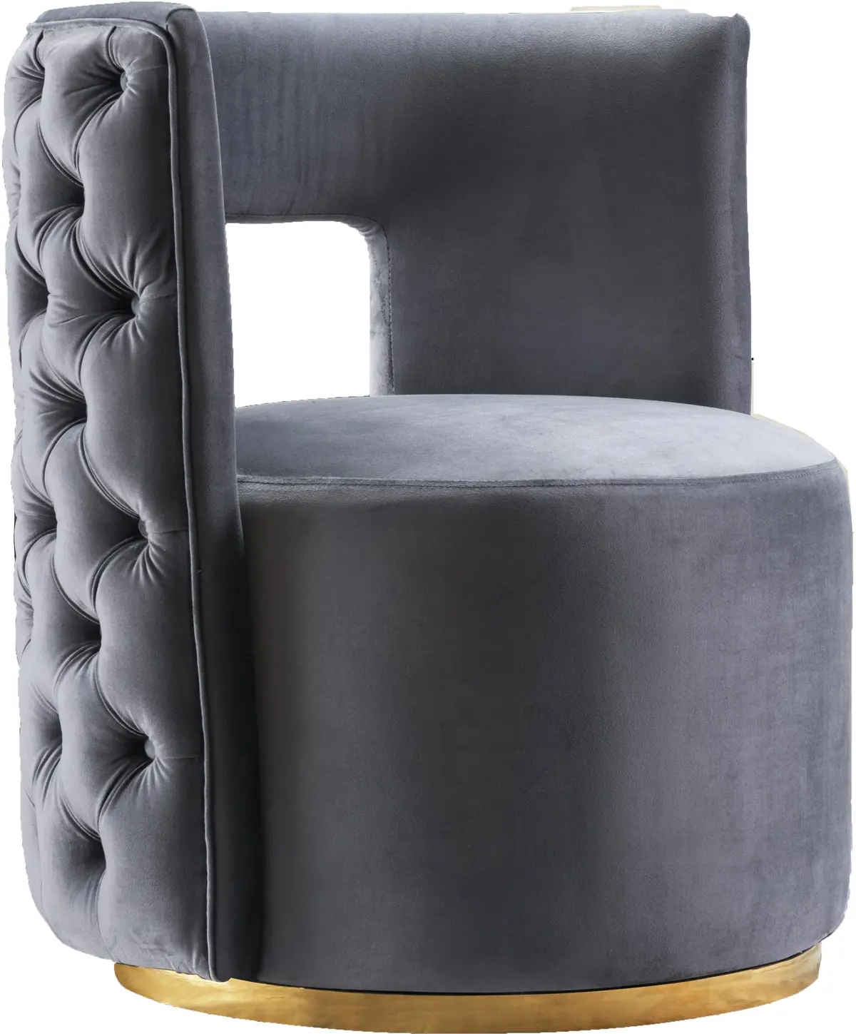 Theo Grey Velvet Accent Chair 1