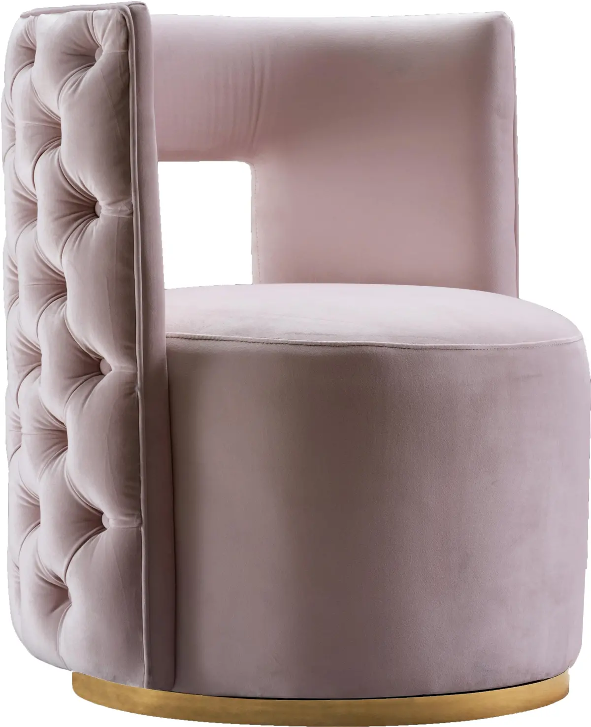 Theo Pink Velvet Accent Chair 1