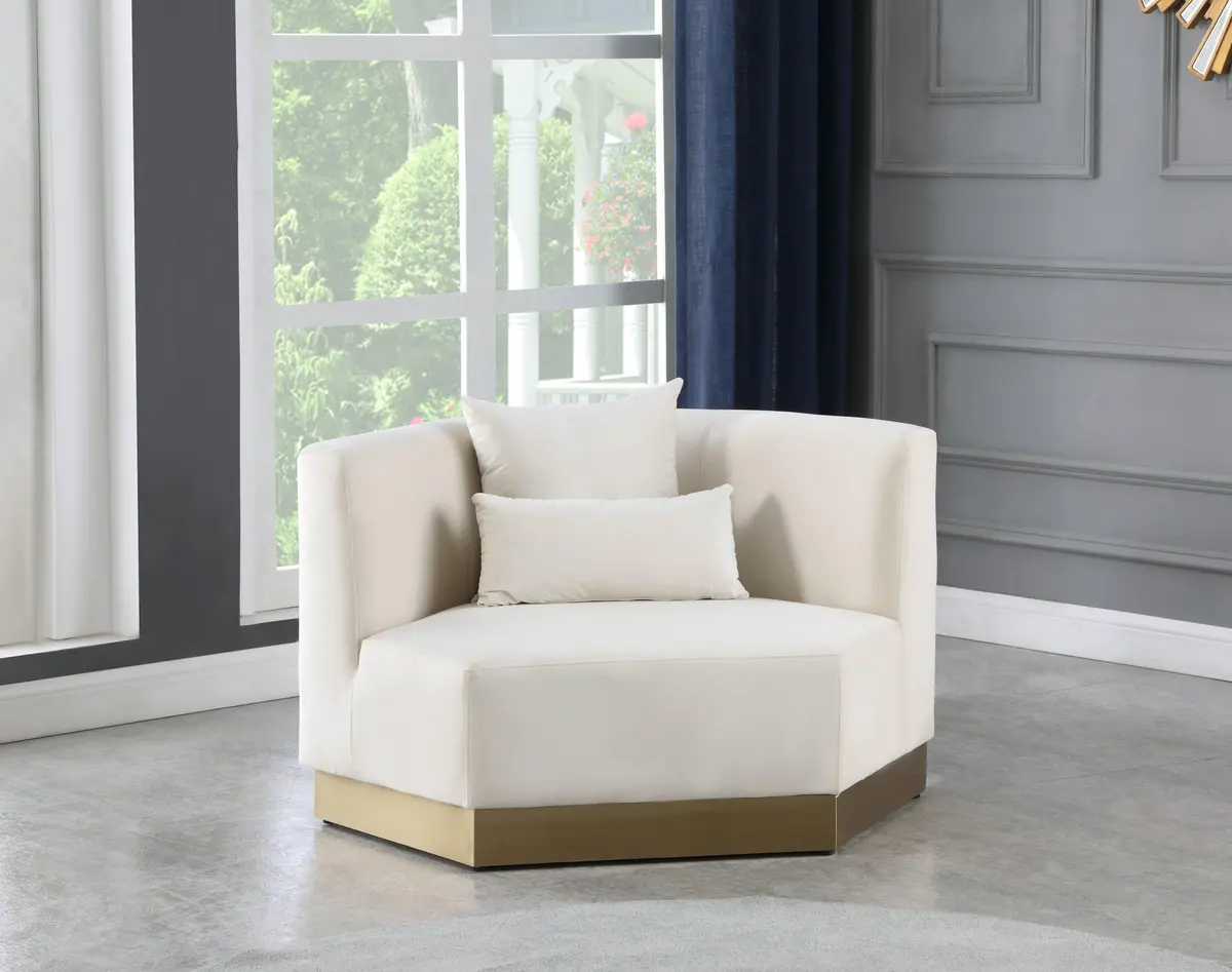 Marquis Cream Velvet Chair 2
