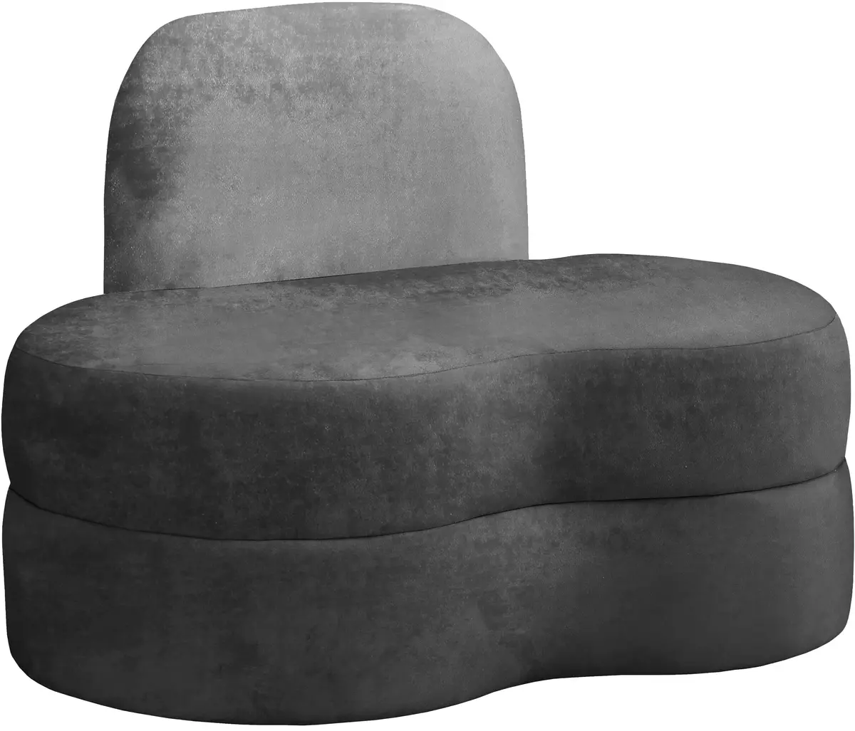 Mitzy Grey Velvet Chair 1