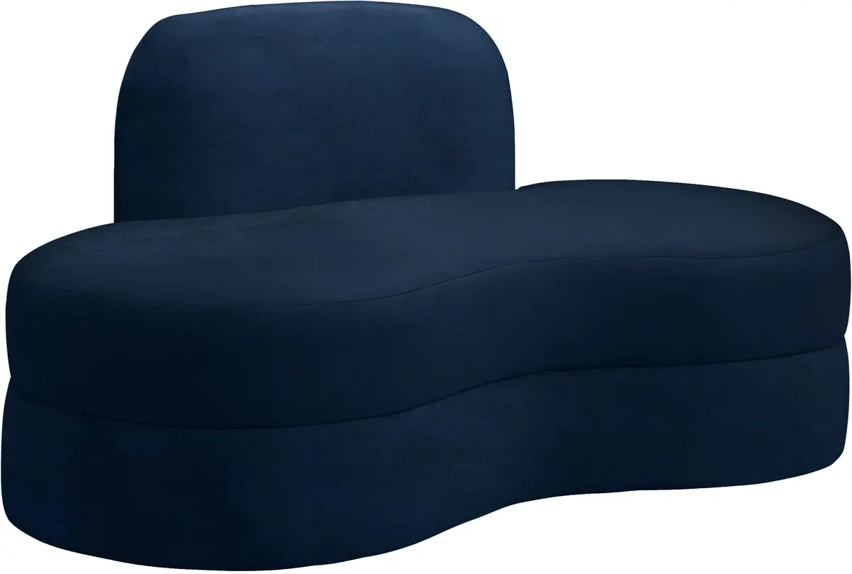 Mitzy Navy Velvet Loveseat 1