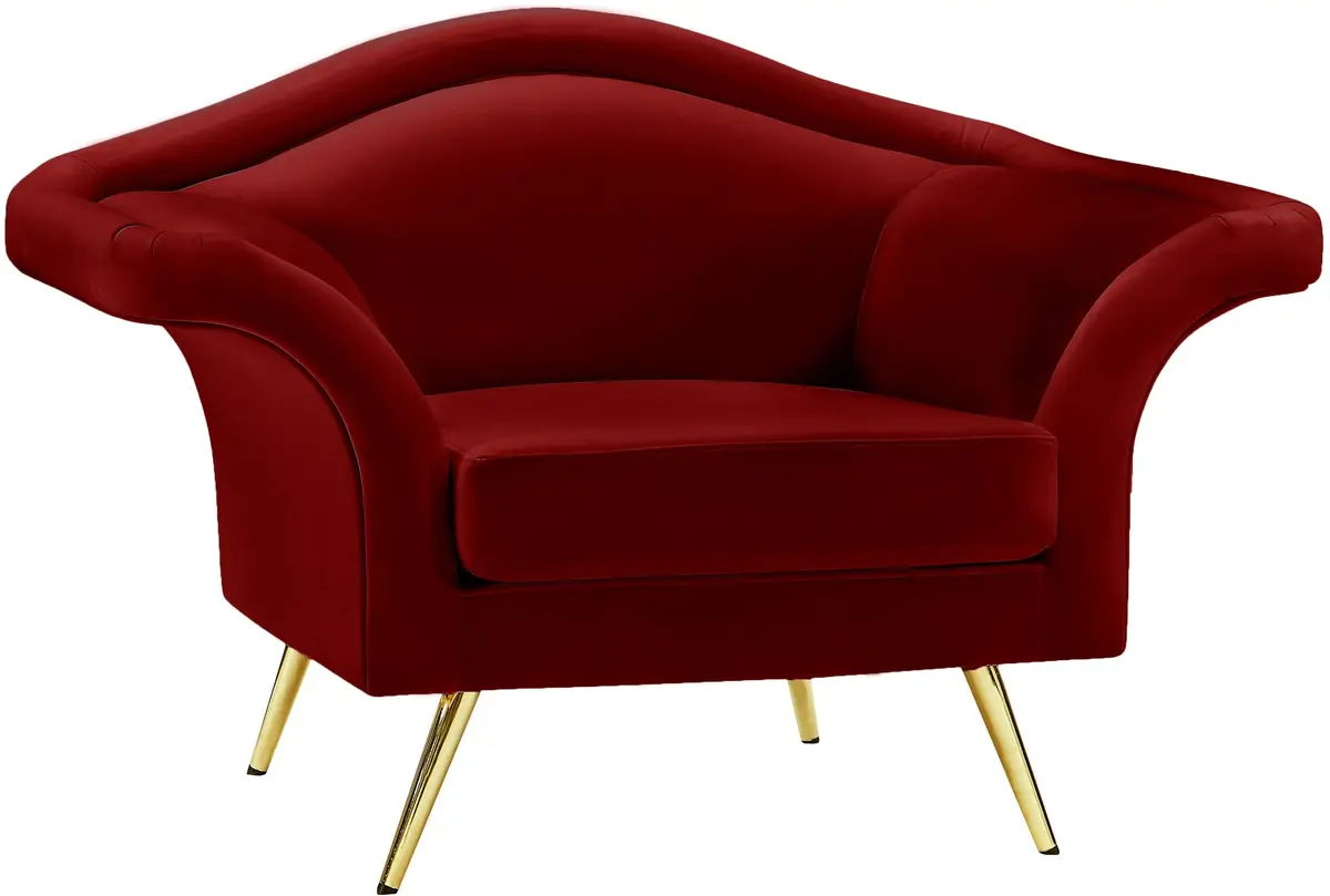 Lips Red Velvet Chair 1