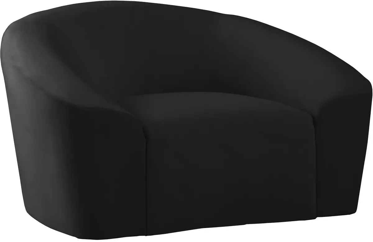 Riley Black Velvet Chair 1