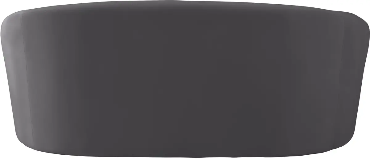 Riley Grey Velvet Loveseat 2