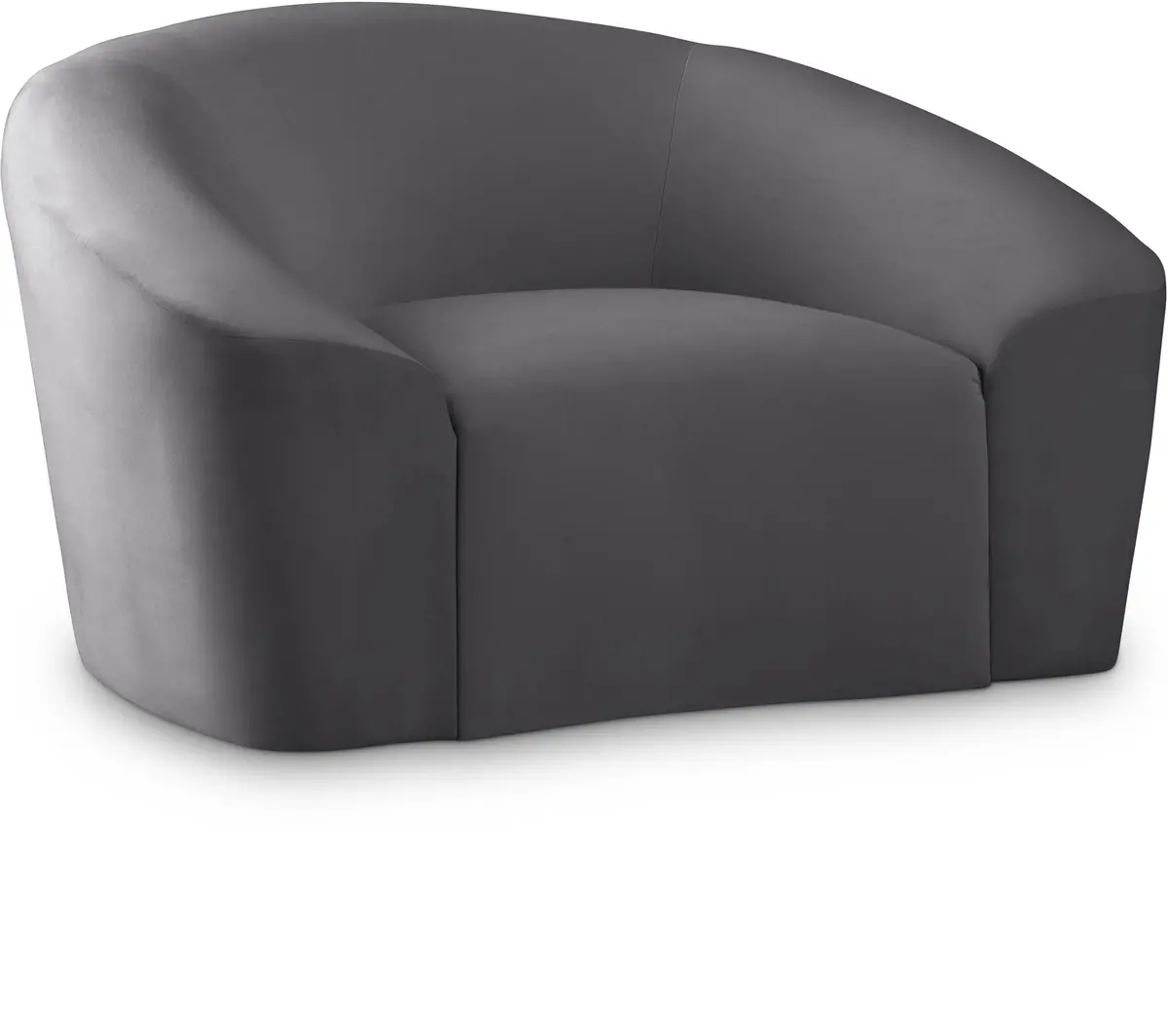 Riley Grey Velvet Chair 1