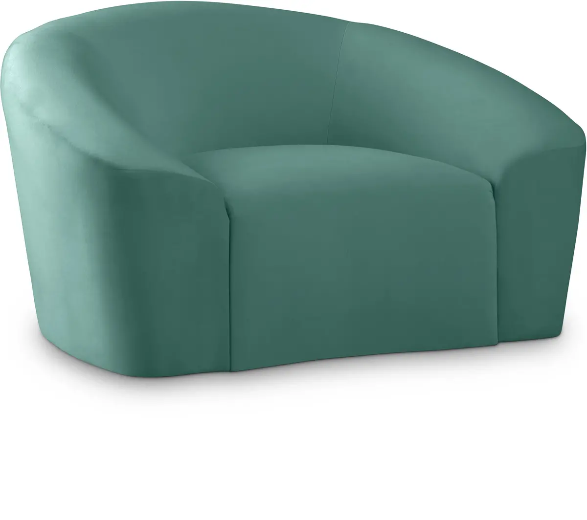 Riley Mint Velvet Chair 1