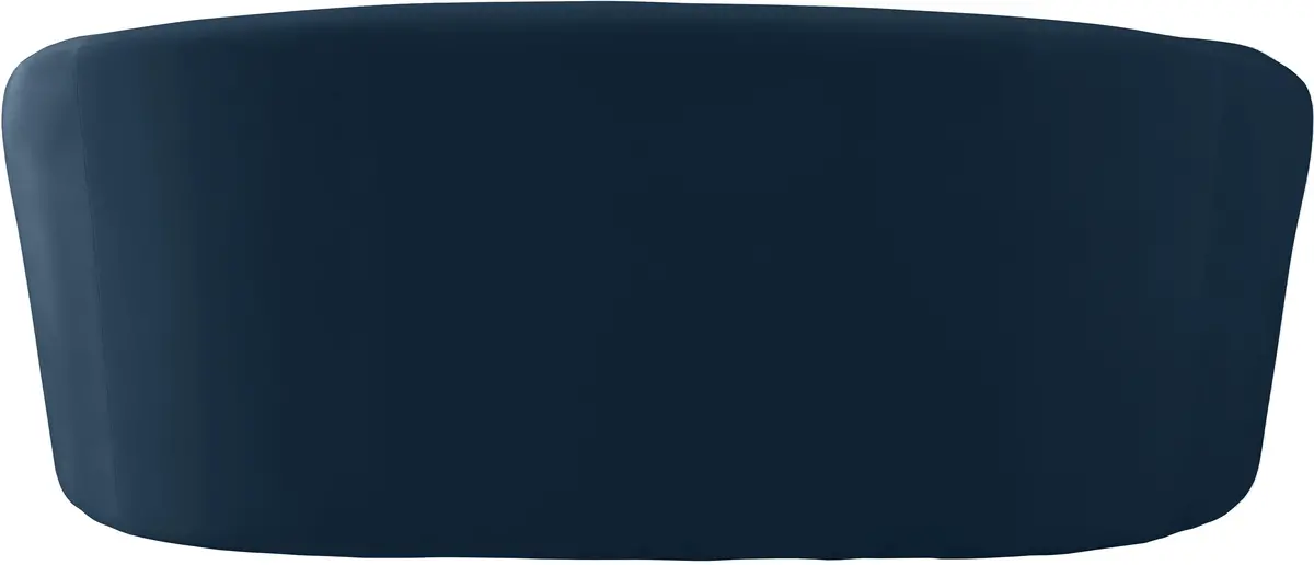 Riley Navy Velvet Loveseat 2