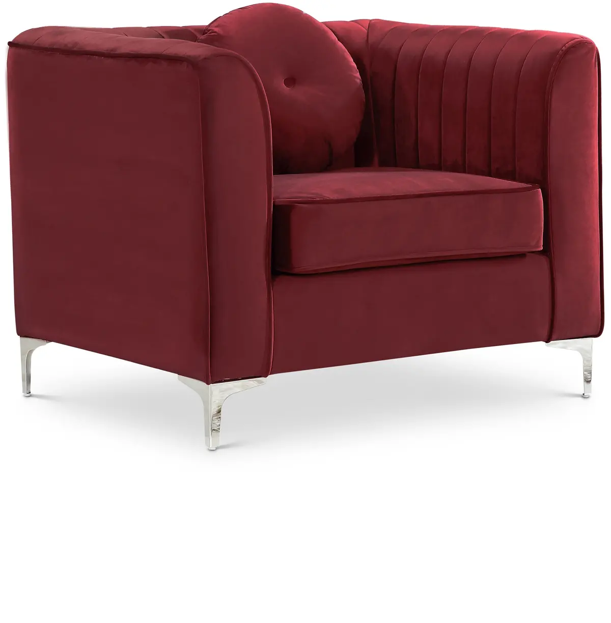 Isabelle Burgundy Velvet Chair 1