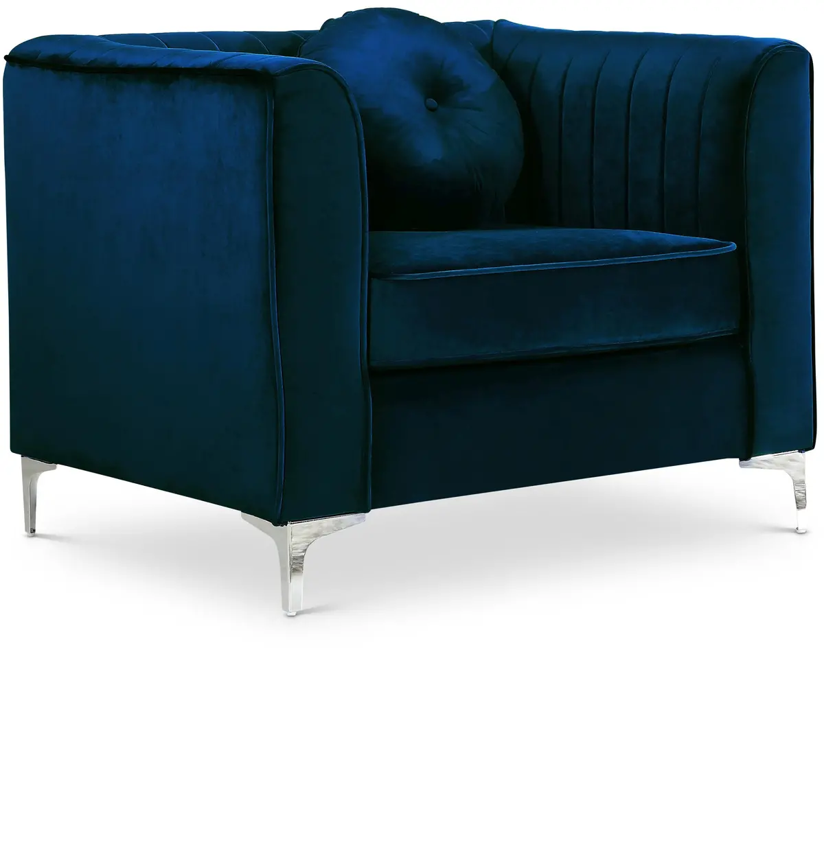 Isabelle Navy Velvet Chair 1