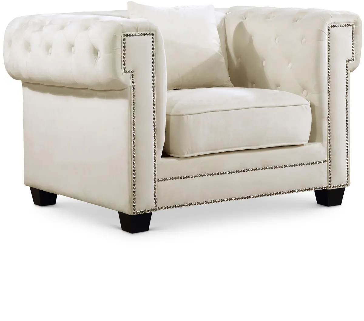 Bowery Cream Velvet Chair 1