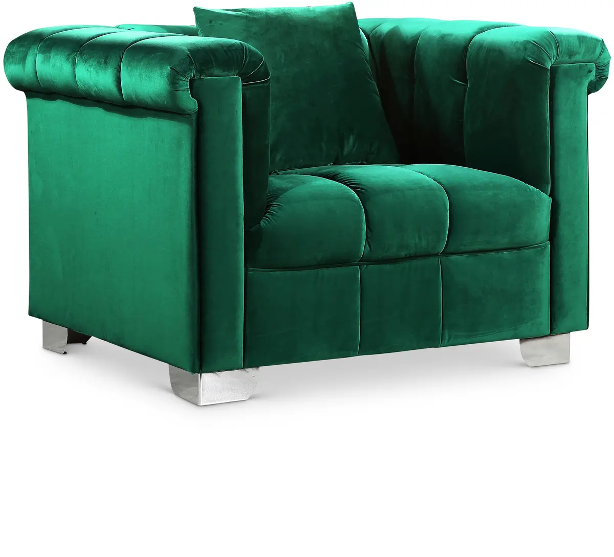 Kayla Green Velvet Chair 1