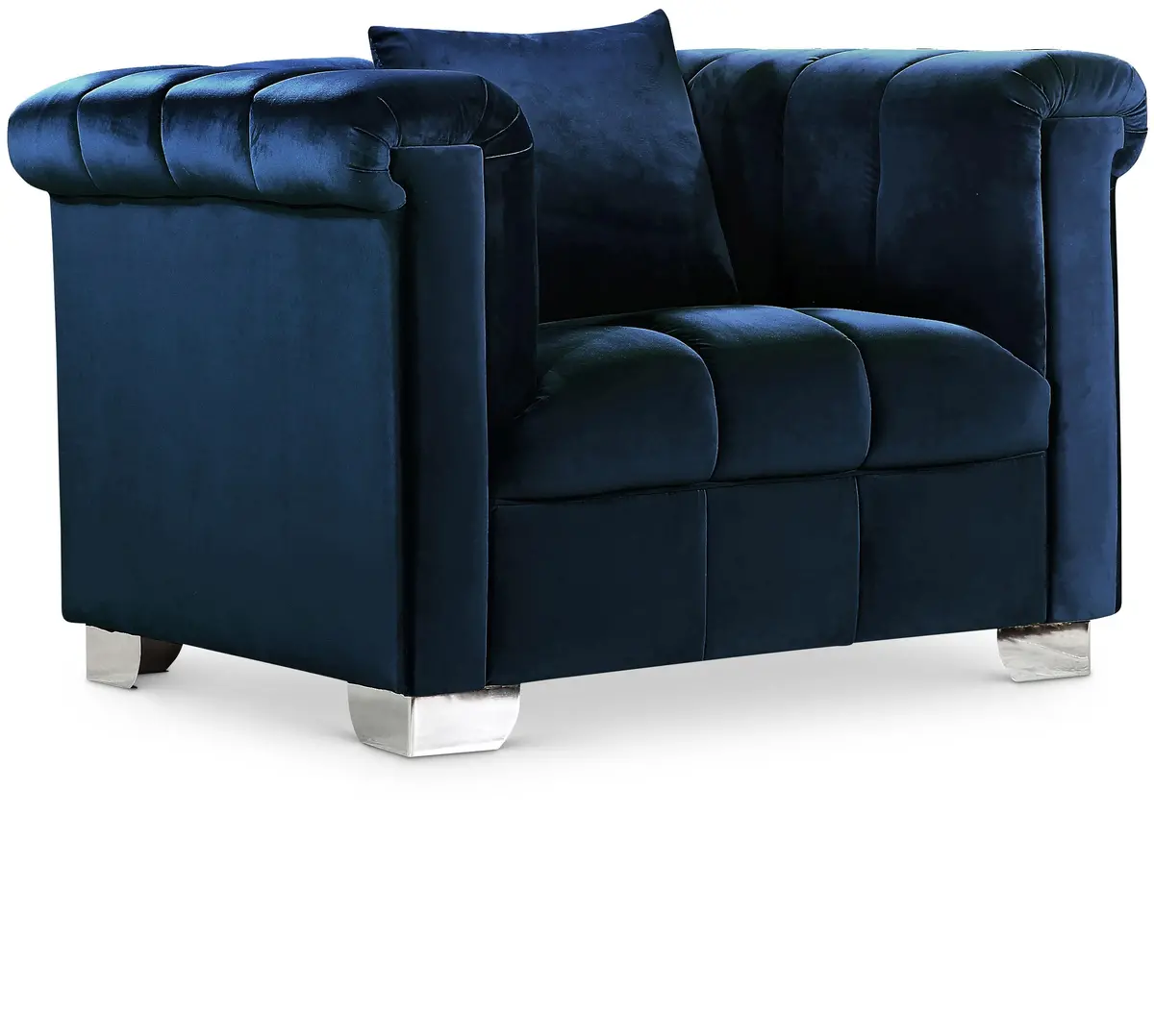 Kayla Navy Velvet Chair 1