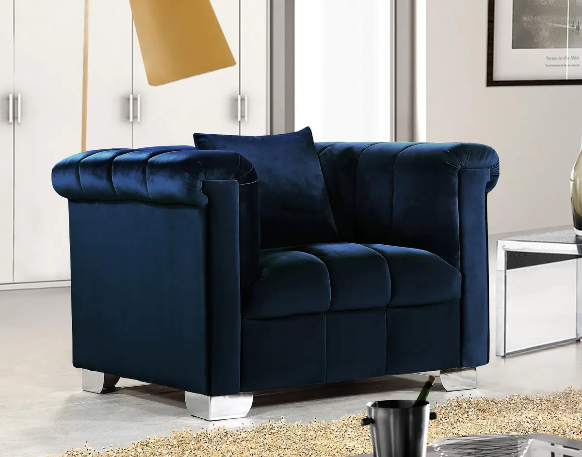 Kayla Navy Velvet Chair 2