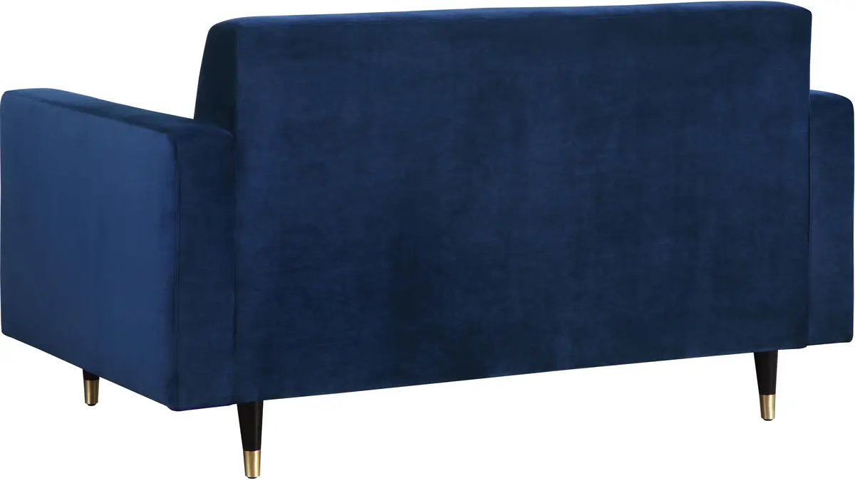 Lola Navy Velvet Loveseat 2