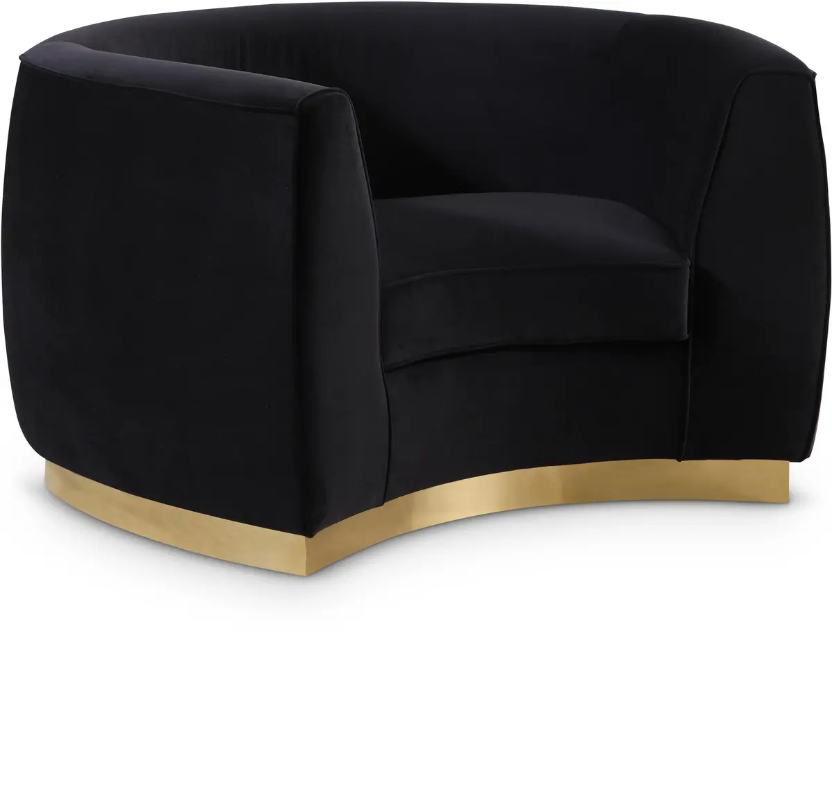 Julian Black Velvet Chair 1